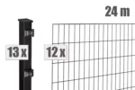 Stabgitterzaun BLACKY inkl. Pfosten - Variant DVBLBL024010B9005