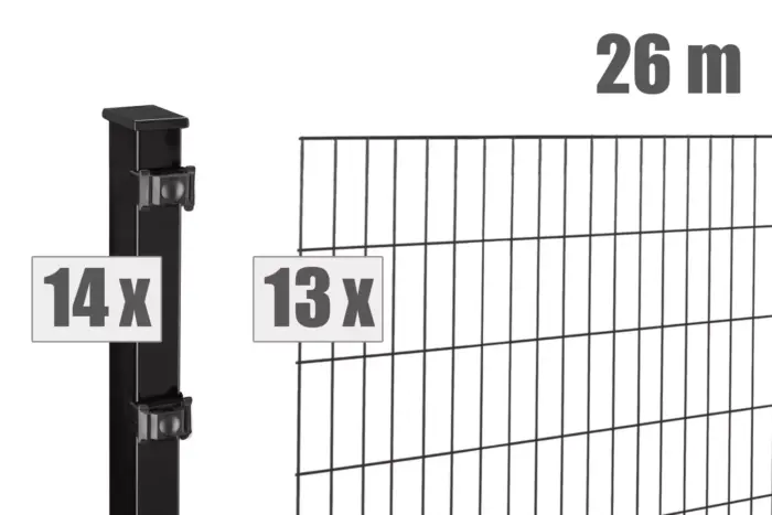 Stabgitterzaun BLACKY inkl. Pfosten - Hero image