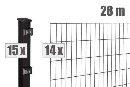 Stabgitterzaun BLACKY inkl. Pfosten - Hero image