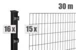 Stabgitterzaun BLACKY inkl. Pfosten - Variant DVBLBL030010B9005