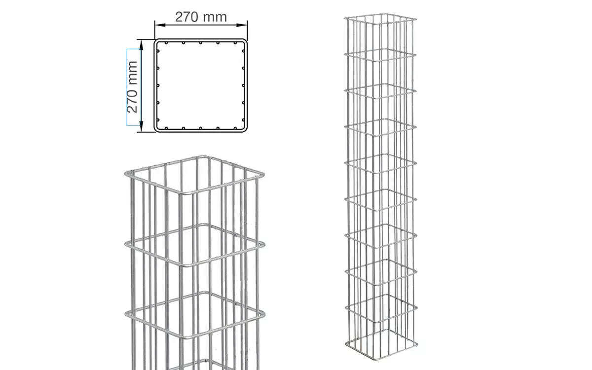 Gabionensäule RUBIN Q - Hero image Gabionensäule RUBIN Q - Hero image