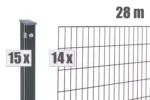 Doppelstabzaun PICO inkl. Pfosten - Variant DVVAPPI028012B7016