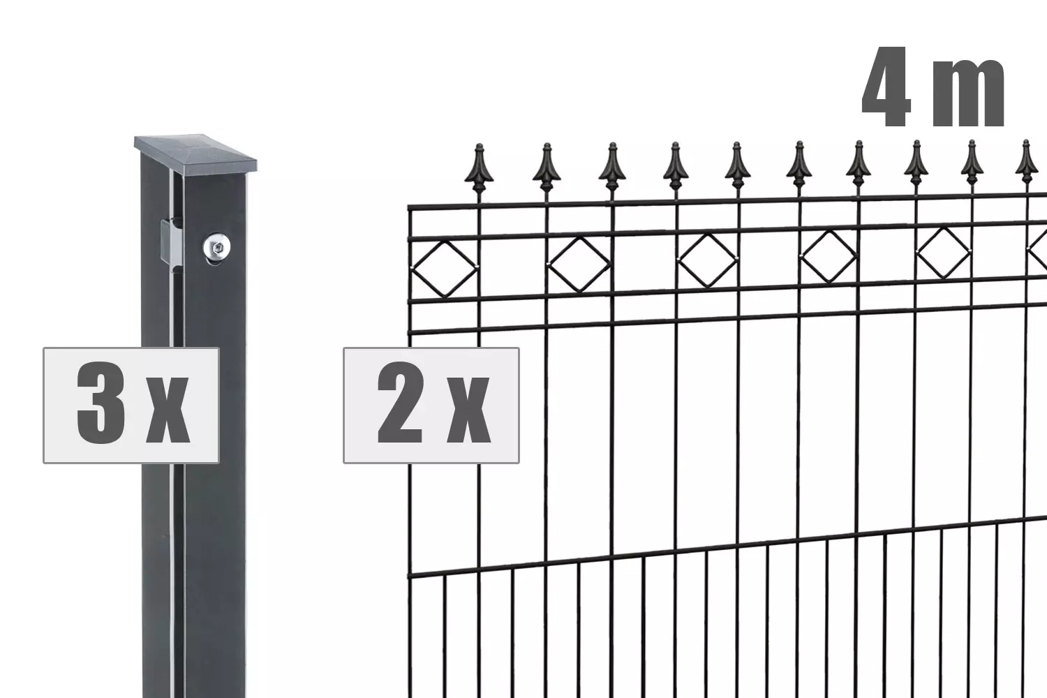 Schmuckzaun RIMINI inkl. Pfosten - Hero image Schmuckzaun RIMINI inkl. Pfosten - Hero image