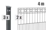Schmuckzaun TURIN inkl. Pfosten - Variant DVVAPTU004010B7016