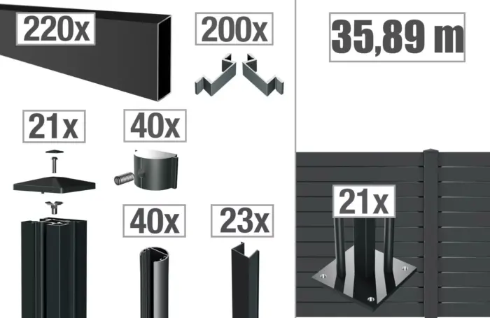 VIDUAL-pure-100-Zaunpakete - Product image