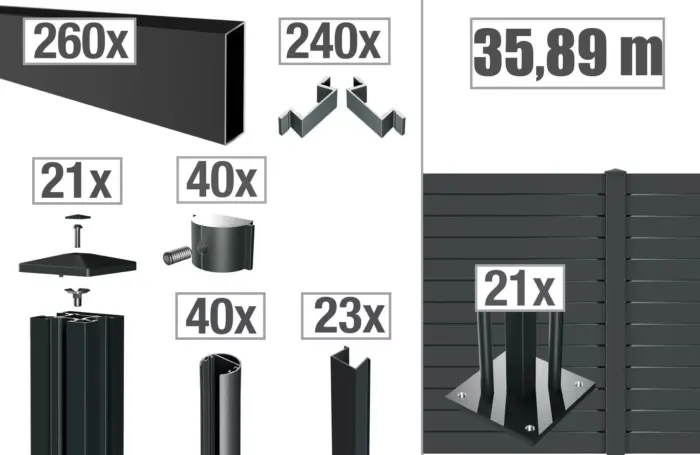 VIDUAL-pure-100-Zaunpakete - Product image