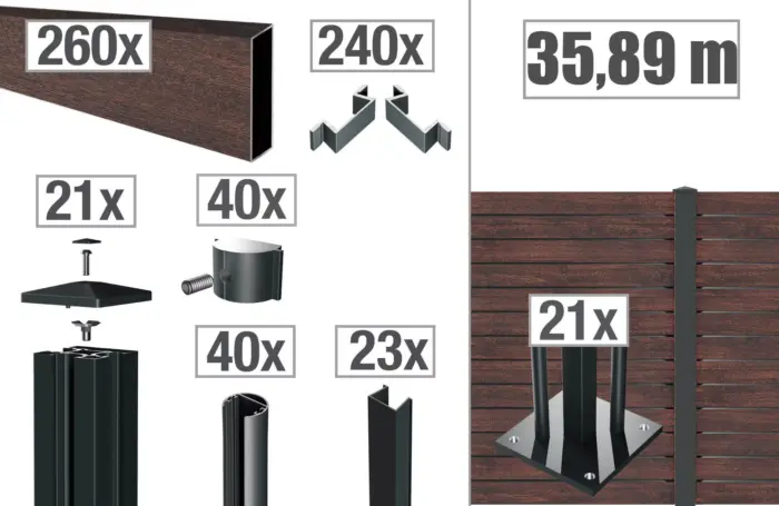 VIDUAL-pure-100-Zaunpakete - Product image