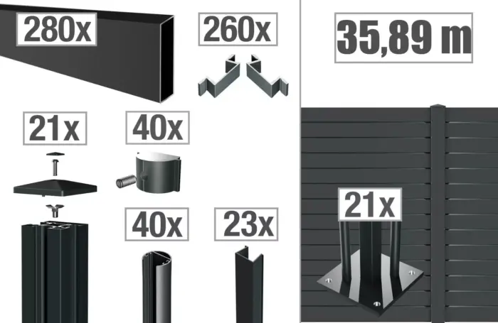 VIDUAL-pure-100-Zaunpakete - Product image