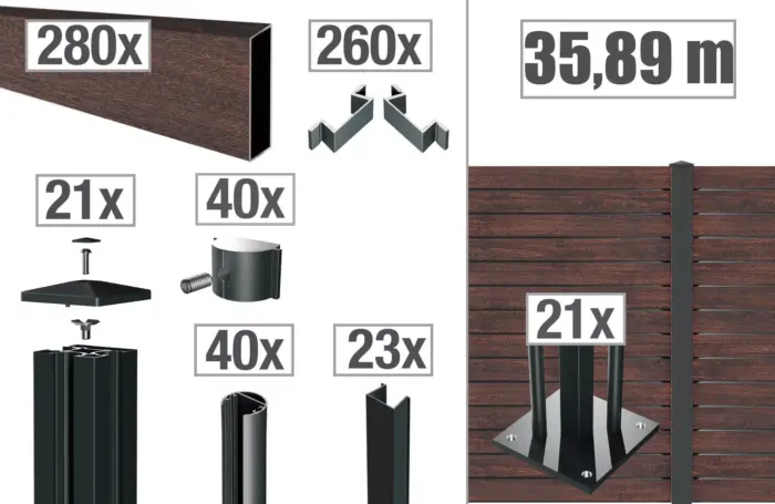 VIDUAL-pure-100-Zaunpakete - Product image