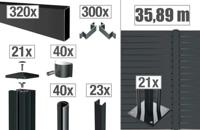 VIDUAL-pure-100-Zaunpakete - Product image