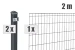 Stabgitterzaun MICHL inkl. Pfosten - Variant DVVPMI002008B7016