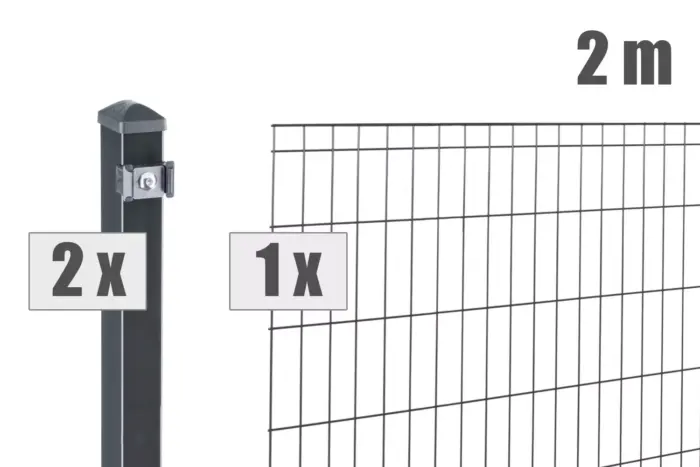 Stabgitterzaun MICHL inkl. Pfosten - Variant DVVPMI002008B7016