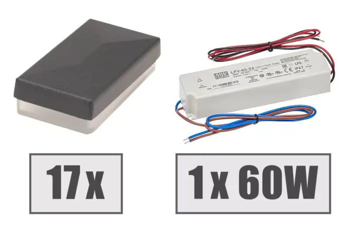 LED Zaunbeleuchtung und Trafo-Set - Variant PZUBZNS17