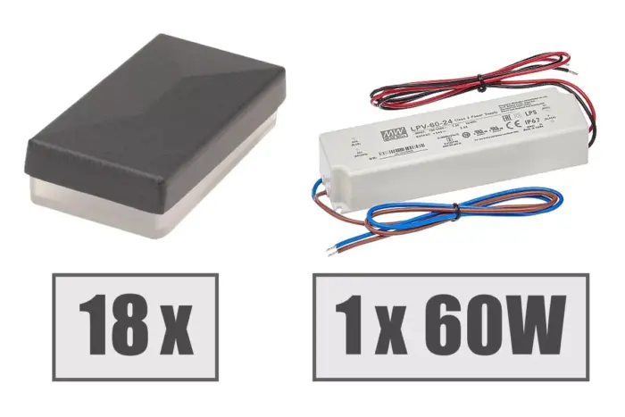 LED Zaunbeleuchtung und Trafo-Set - Variant PZUBZNS18