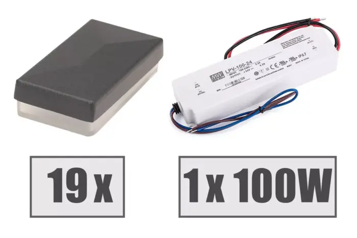 LED Zaunbeleuchtung und Trafo-Set - Variant PZUBZNS19