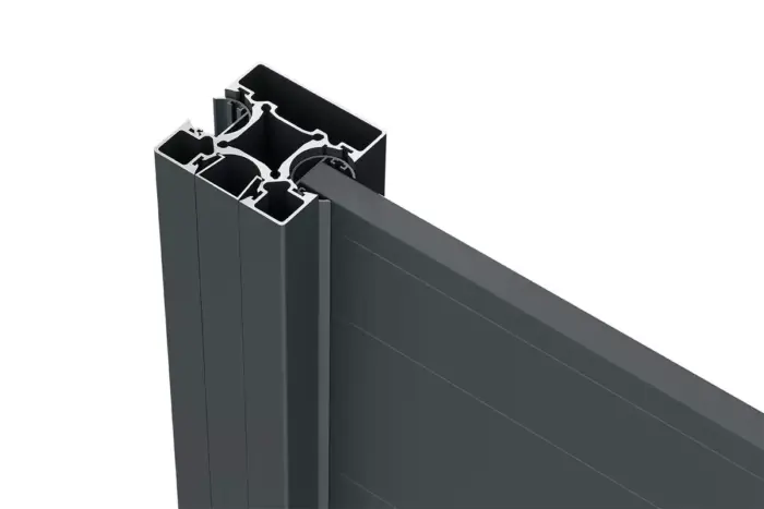 Profiladapter 8 mm (Glas/Blech) für Pfosten 90x90mm - Hero image