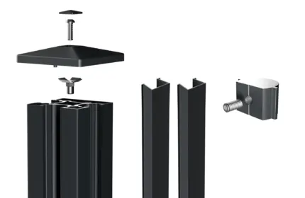 Alu-Anfangs-/Endpfosten 90x90 mm inkl. Zubehör - Hero image