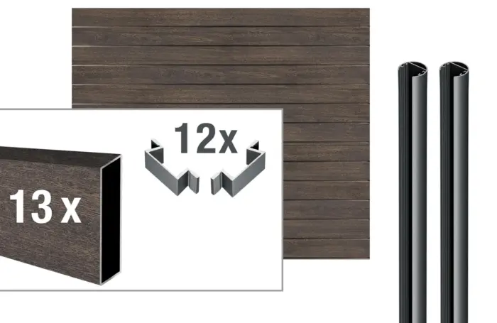 VIDUAL-pure-100-Aluminiumfuellung-Rhombus-Profil-100-x-20-mm - Product image
