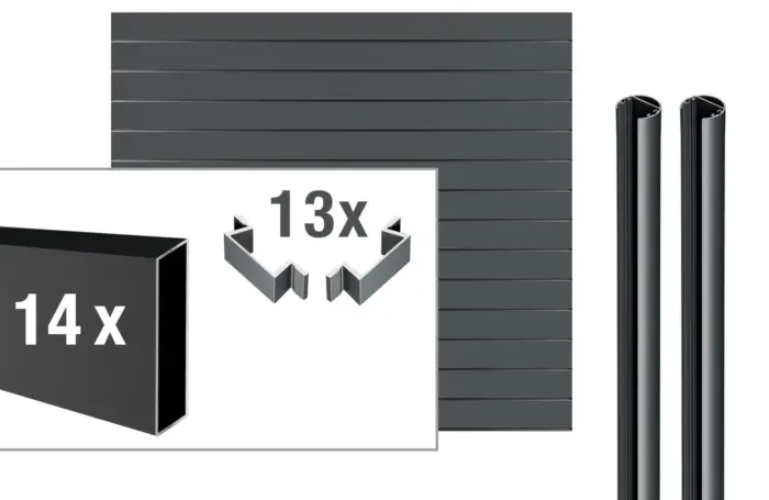 VIDUAL-pure-100-Aluminiumfuellung-Rhombus-Profil-100-x-20-mm - Product image