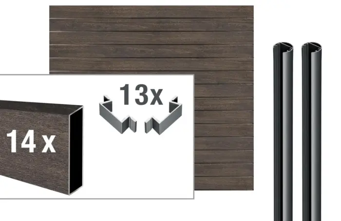 VIDUAL-pure-100-Aluminiumfuellung-Rhombus-Profil-100-x-20-mm - Product image