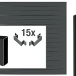 VIDUAL-pure-100-Aluminiumfuellung-Rhombus-Profil-100-x-20-mm - Product image