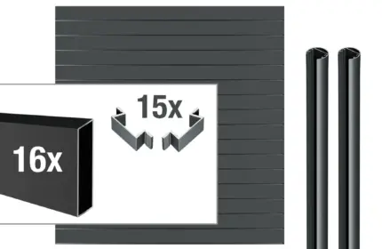 VIDUAL-pure-100-Aluminiumfuellung-Rhombus-Profil-100-x-20-mm - Product image