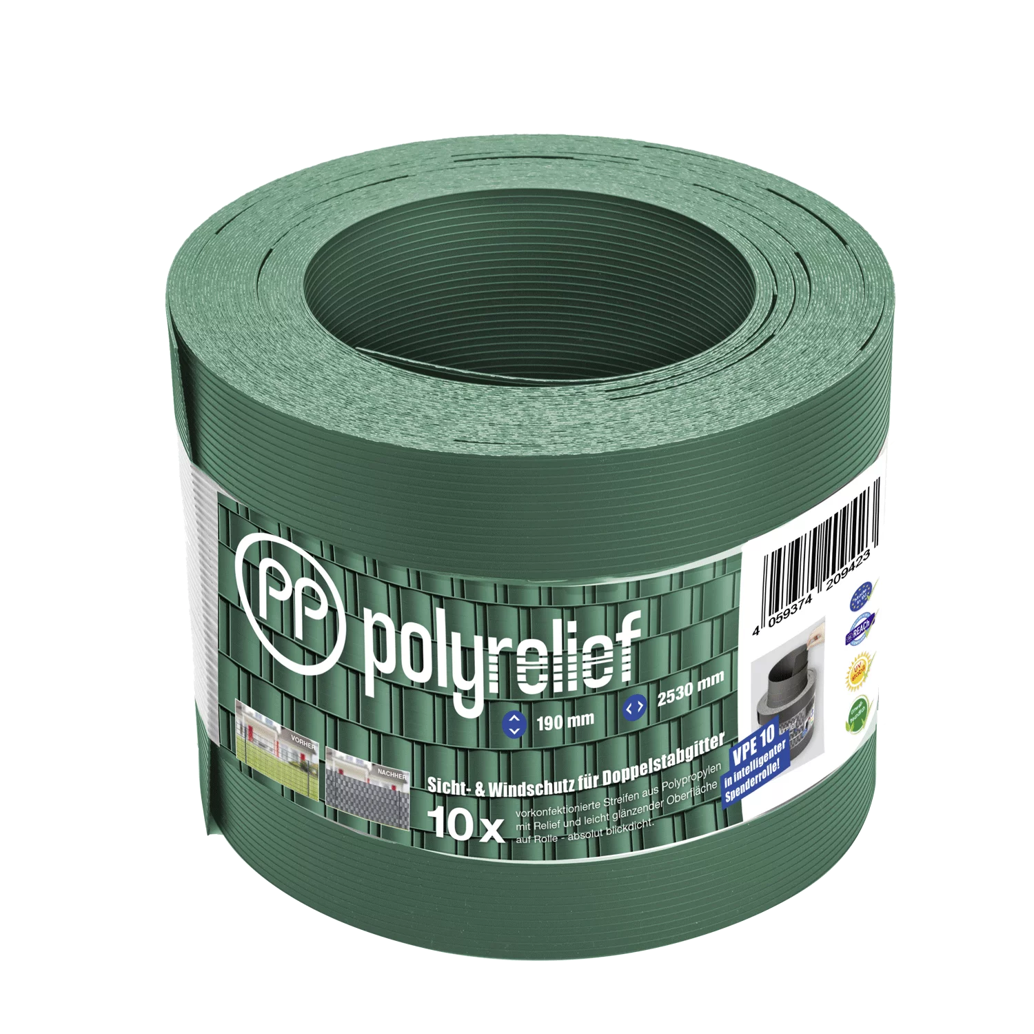 Sicht-und-Windschutz-Streifen-PP-polyrelief-10er-Set - Product image Sicht-und-Windschutz-Streifen-PP-polyrelief-10er-Set - Product image