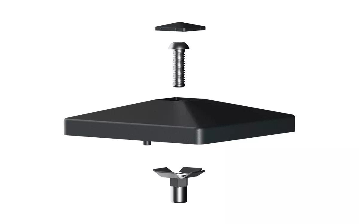 Alu-Pfostenkappe-fuer-Pfosten-90x90mm-mit-Pyramidenspitze-VIDUAL - Product image Alu-Pfostenkappe-fuer-Pfosten-90x90mm-mit-Pyramidenspitze-VIDUAL - Product image