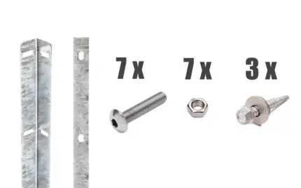 Zaunanschluss-Winkellochleisten-Set - Product image