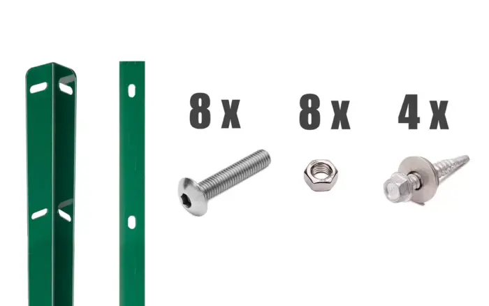 Zaunanschluss-Winkellochleisten-Set-passend-fuer-Pfosten-Typ-A - Product image