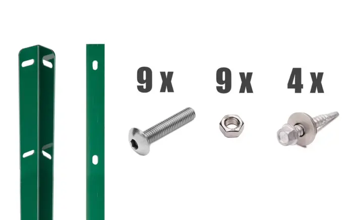 Zaunanschluss-Winkellochleisten-Set-passend-fuer-Pfosten-Typ-A - Product image