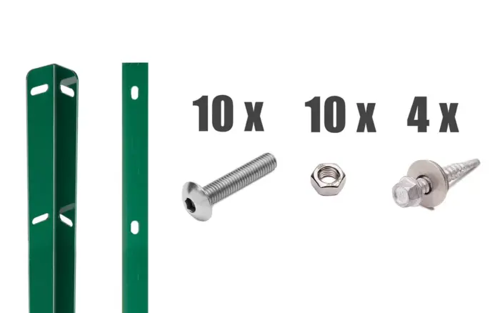 Zaunanschluss-Winkellochleisten-Set-passend-fuer-Pfosten-Typ-A - Product image