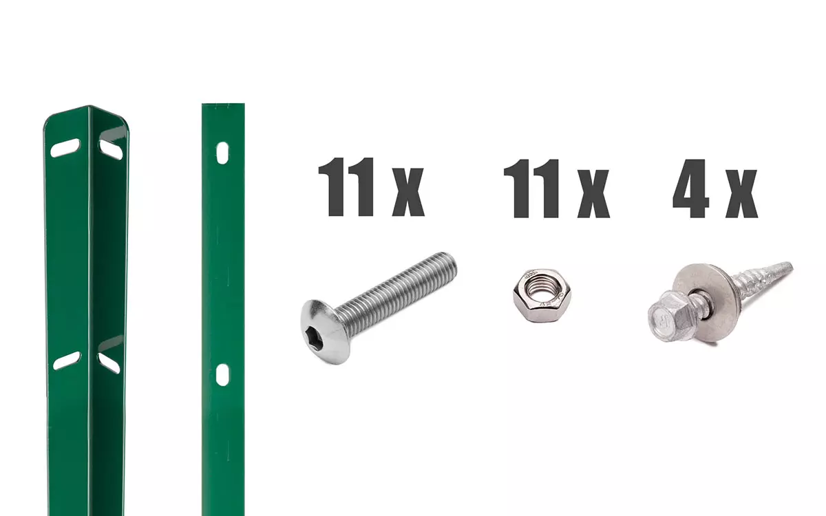 Zaunanschluss-Winkellochleisten-Set-passend-fuer-Pfosten-Typ-A - Product image Zaunanschluss-Winkellochleisten-Set-passend-fuer-Pfosten-Typ-A - Product image