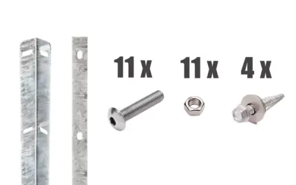 Zaunanschluss - Winkellochleisten - Set passend für Pfosten Typ-A - Hero image