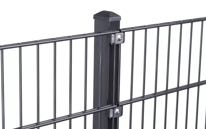 Zaunpfosten Typ VP - Edelstahl-Plättchen für Doppelstabzaun – Bild 2