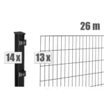 Stabgitterzaun BLACKY inkl. Pfosten - Variant DVBLBL026010B9005