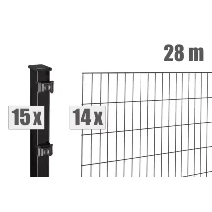 Stabgitterzaun BLACKY inkl. Pfosten - Hero image