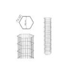 Gabionensäule ONYX - Variant DVGONS2016