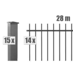 Schmuckzaun BRIENZ inkl. Pfosten - Variant DVPBZ02819012DB703