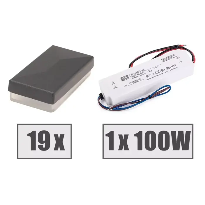 LED Zaunbeleuchtung und Trafo-Set - Variant PZUBZNS19