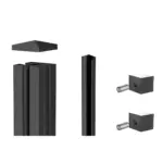 Alu-Mittel-Pfosten-72x72-mm-inkl.-Zubehoer-VIDUAL - Product image