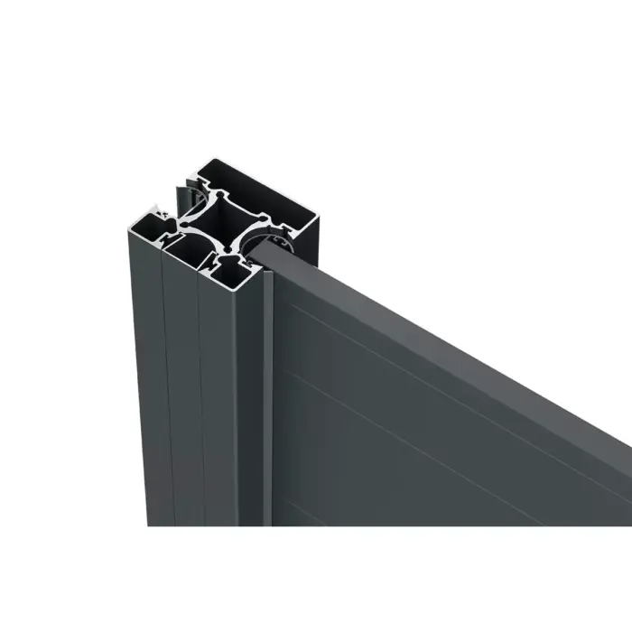 Profiladapter 8 mm (Glas/Blech) für Pfosten 90x90mm - Hero image