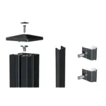 Alu-Mittelpfosten 90x90 mm inkl. Zubehör - Variant VDPKM16001035B7016FS