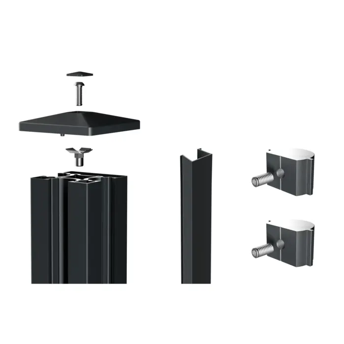 Alu-Mittelpfosten 90x90 mm inkl. Zubehör - Hero image