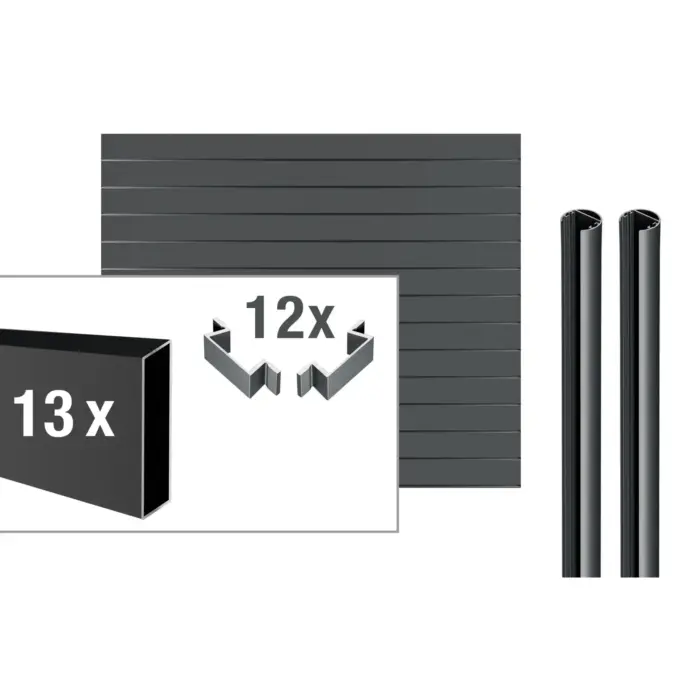 VIDUAL-pure-100-Aluminiumfuellung-Rhombus-Profil-100-x-20-mm - Product image