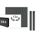 VIDUAL-pure-100-Aluminiumfuellung-Rhombus-Profil-100-x-20-mm - Product image