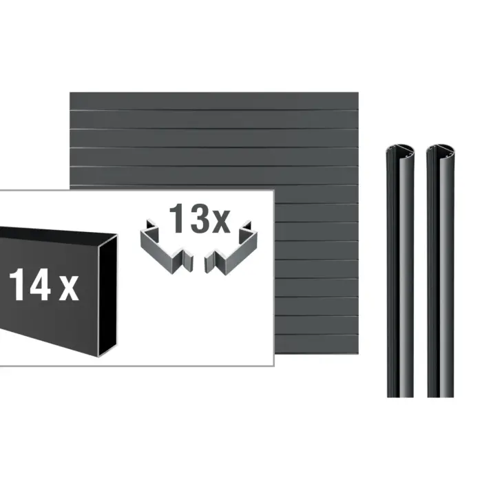 VIDUAL-pure-100-Aluminiumfuellung-Rhombus-Profil-100-x-20-mm - Product image