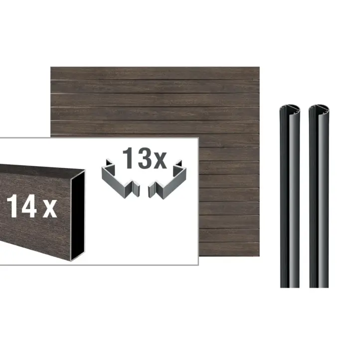 VIDUAL-pure-100-Aluminiumfuellung-Rhombus-Profil-100-x-20-mm - Product image