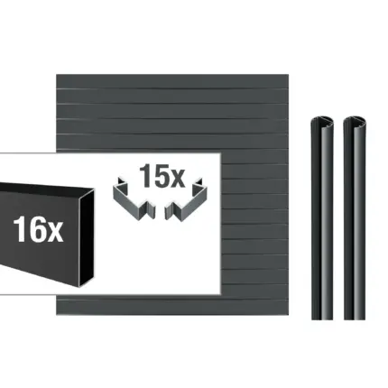 VIDUAL-pure-100-Aluminiumfuellung-Rhombus-Profil-100-x-20-mm - Product image