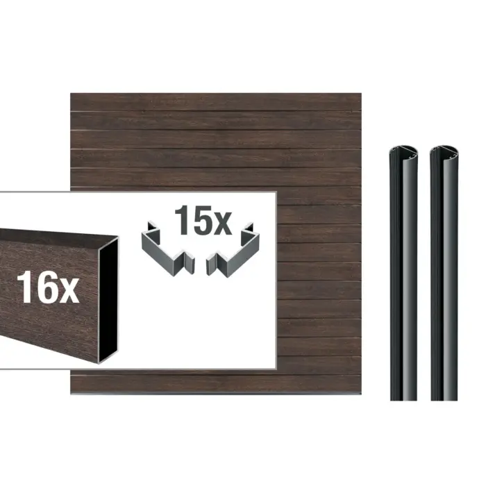 VIDUAL-pure-100-Aluminiumfuellung-Rhombus-Profil-100-x-20-mm - Product image